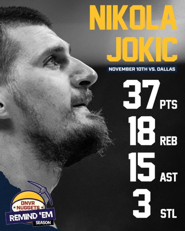 宝盈登录-37+18+15！约基奇又打出历史唯一数据 掘金五连胜